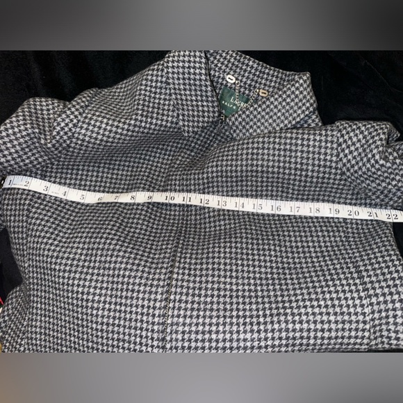 Lauren Ralph Lauren Women's Size 100% Lambswool Tweed Blazer Jacket Full Zip - Picture 7 of 8